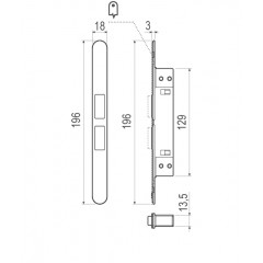 Магнитная защелка регулируемая Touch B01120.30.93 (черный) с лицевой планкой B01120.31.93