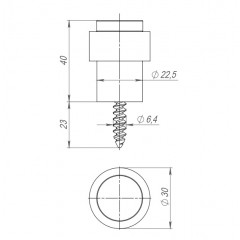 Упор дверной напольный DS-14 BL чёрный