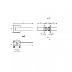 Ручка раздельная RED LINE SL CP-8 хром