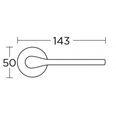 Дверная ручка на розетке Convex 1515-r матовый черный S19