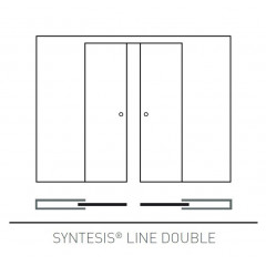 Пенал Eclisse SYNTESIS DOUBLE 600+600x2100мм под отделку ГКЛ для двух раздвижных дверей, (без обрамления проема)