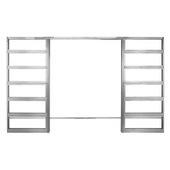 Пенал Eclisse SYNTESIS DOUBLE 600+600x2600мм под отделку ГКЛ для двух раздвижных дверей, (без обрамления проема)