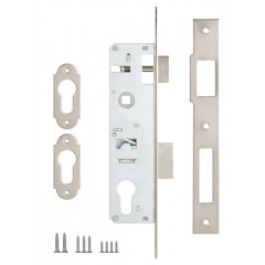 Корпус узкопрофильного замка с защёлкой 153 (30 mm) w/b (никель)