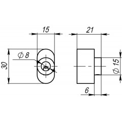 Вертушка на цилиндр CB-S-CP-8 хром