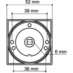 Ручка поворотная WC-BOLT BK6/SQ-21SN/CP-3 матовый никель/хром