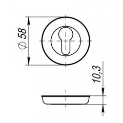 Накладка под цилиндр ET SM MAB-6 темная бронза