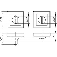 Ручка поворотная BK6 QL ABG-6 зеленая бронза