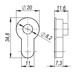 Вставка под шток для CYLINDER GP-2 золото