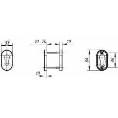 Накладка под цилиндр DSS-02P-ET (нержавейка)