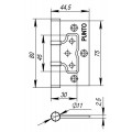 Петля Punto (Пунто) универсальная без врезки IN3200W-HD PN (200-2B/HD 75x2,5) мат. никель