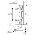 Петля Punto (Пунто) универсальная без врезки IN5200W CFB (200-2B 125x2,5) кофе глянец