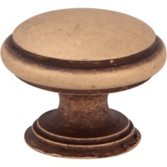 Мебельная ручка 805 Старинная латунь VG ROUND CAP D32 mm