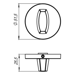 Ручка поворотная WC-BOLT BK6 URS MWSC-33 Итальянский тисненый