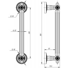 Ручка-скоба ARMADILLO Matador PULL CL SILVER-925 Серебро 925