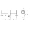 Цилиндровый Ajax (Аякс) механизм AX100/60 mm (25+10+25) PB латунь 5 кл.