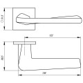 Ручка Armadillo (Армадилло) раздельная TORSO USS BPVD-77 Вороненый никель