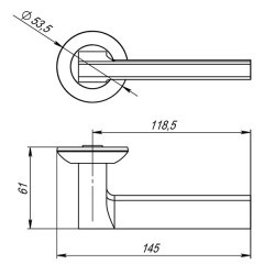 Дверная ручка на розетке Punto (Пунто) BLADE TL WH-19 белый