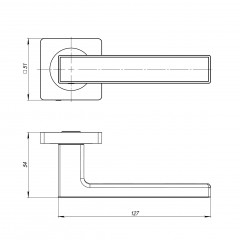 Ручка раздельная K.JK51.OPTIMA plus (OPTIMA plus JK) BL/GR-24 черный/графит