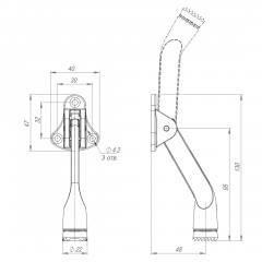 Упор дверной напольный DS-100 SN (мат.никель) козья ножка