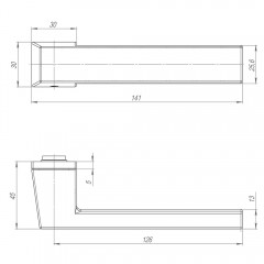 Ручка раздельная K.ART30.CLARITY BL-26 черный