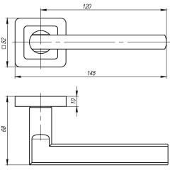 Ручка раздельная K.QR52.PLUTON (PLUTON QR) BL-24 черный