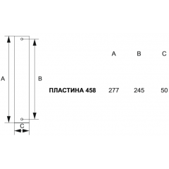 Дверная ручка 266/458 Cyl Isabel Полированный хром