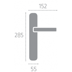 Дверная ручка 229 Pass/P 235 Libra серебро